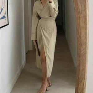ZARA long sleeve wrap dress NWOT